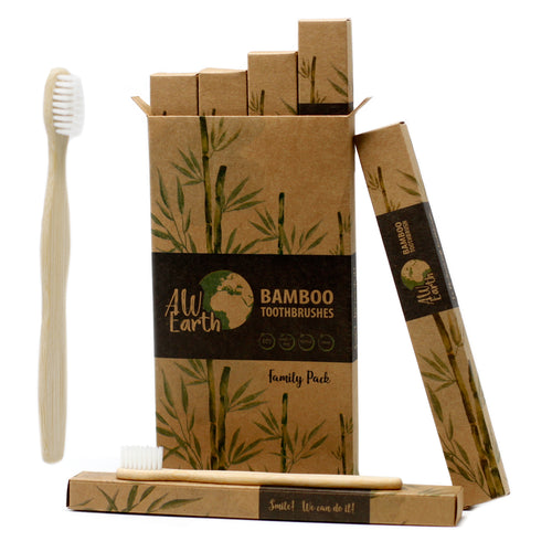 Brosse à dents bambou - Pack Family ( Lot de 4)